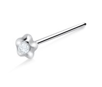 Stone Placed Flower Straight Nose Stud NSKA-778